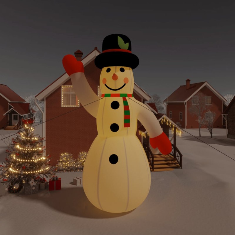 vidaXL Muñeco de nieve inflable de Navidad con LED 805 cm vidaXL Muñeco de nieve inflable de Navidad con LED 805 cm