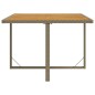 vidaXL Mesa de jardín ratán sintético madera acacia beige 109x107x74cm