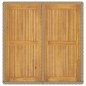 vidaXL Mesa de jardín ratán sintético madera acacia beige 109x107x74cm
