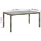 vidaXL Mesa de jardín vidrio templado ratán sintético gris 150x90x75cm vidaXL Mesa de jardín vidrio templado ratán sintético gris 150x90x75cm