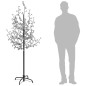 vidaXL Árbol LED con flor de cerezo 200 LED blanco cálido 180 cm