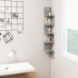 vidaXL Estante esquina pared contrachapado gris hormigón 20x20x127,5cm vidaXL Estante esquina pared contrachapado gris hormigón 20x20x127,5cm