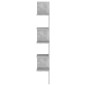 vidaXL Estante esquina pared contrachapado gris hormigón 20x20x127,5cm vidaXL Estante esquina pared contrachapado gris hormigón 20x20x127,5cm