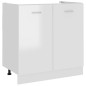 vidaXL Armario inferior contrachapada blanco brillo 80x46x81,5 cm vidaXL Armario inferior contrachapada blanco brillo 80x46x81,5 cm