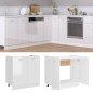 vidaXL Armario inferior contrachapada blanco brillo 80x46x81,5 cm vidaXL Armario inferior contrachapada blanco brillo 80x46x81,5 cm