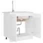 vidaXL Armario inferior contrachapada blanco brillo 80x46x81,5 cm vidaXL Armario inferior contrachapada blanco brillo 80x46x81,5 cm