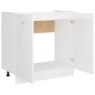 vidaXL Armario inferior contrachapada blanco brillo 80x46x81,5 cm vidaXL Armario inferior contrachapada blanco brillo 80x46x81,5 cm