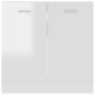 vidaXL Armario inferior contrachapada blanco brillo 80x46x81,5 cm vidaXL Armario inferior contrachapada blanco brillo 80x46x81,5 cm