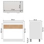vidaXL Armario inferior contrachapada blanco brillo 80x46x81,5 cm vidaXL Armario inferior contrachapada blanco brillo 80x46x81,5 cm