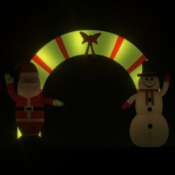 vidaXL Puerta de arco inflable de Navidad con LED 270 cm