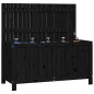 vidaXL Caja de almacenaje jardín madera de pino negro 121x55x64 cm vidaXL Caja de almacenaje jardín madera de pino negro 121x55x64 cm
