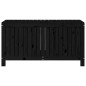 vidaXL Caja de almacenaje jardín madera de pino negro 121x55x64 cm vidaXL Caja de almacenaje jardín madera de pino negro 121x55x64 cm
