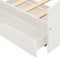 vidaXL Estructura de cama 2 cajones madera maciza pino blanca 90x200cm vidaXL Estructura de cama 2 cajones madera maciza pino blanca 90x200cm