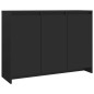 vidaXL Aparador de madera contrachapada negro 102x33x75 cm