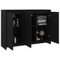 vidaXL Aparador de madera contrachapada negro 102x33x75 cm