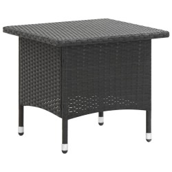 vidaXL Mesita de centro de ratán sintético negro 50x50x47 cm