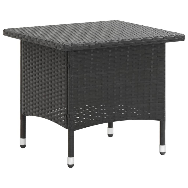 vidaXL Mesita de centro de ratán sintético negro 50x50x47 cm vidaXL Mesita de centro de ratán sintético negro 50x50x47 cm