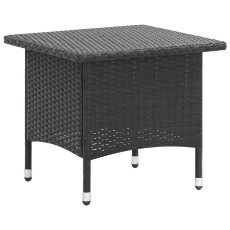 vidaXL Mesita de centro de ratán sintético negro 50x50x47 cm