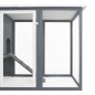 vidaXL Gallinero con 1 jaula para huevos madera gris vidaXL Gallinero con 1 jaula para huevos madera gris