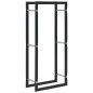 vidaXL Leñero de acero negro 44x20x100 cm vidaXL Leñero de acero negro 44x20x100 cm