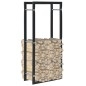 vidaXL Leñero de acero negro 44x20x100 cm vidaXL Leñero de acero negro 44x20x100 cm