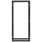 vidaXL Leñero de acero negro 44x20x100 cm vidaXL Leñero de acero negro 44x20x100 cm