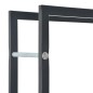 vidaXL Leñero de acero negro 44x20x100 cm vidaXL Leñero de acero negro 44x20x100 cm