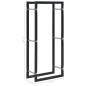 vidaXL Leñero de acero negro 44x20x100 cm vidaXL Leñero de acero negro 44x20x100 cm