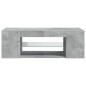 vidaXL Mueble de TV con luces LED gris hormigón 90x39x30 cm