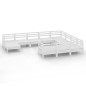 vidaXL Juego de muebles de jardín 11 piezas madera maciza pino blanco vidaXL Juego de muebles de jardín 11 piezas madera maciza pino blanco