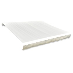 vidaXL Toldo de lona blanco crema 4x3 m (sin estructura)