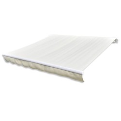 vidaXL Toldo de lona blanco crema 4x3 m (sin estructura)