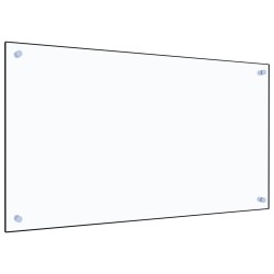 vidaXL Protector contra salpicaduras cocina vidrio templado 90x50 cm