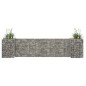 vidaXL Jardinera de gaviones forma de H alambre de acero 260x40x60 cm