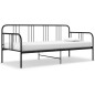 vidaXL Estructura de sofá cama de metal negro 90x200 cm