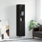 vidaXL Aparador de madera contrachapada negro 34,5x34x180 cm vidaXL Aparador de madera contrachapada negro 34,5x34x180 cm