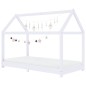 vidaXL Estructura de cama infantil madera maciza pino blanco 80x160 cm vidaXL Estructura de cama infantil madera maciza pino blanco 80x160 cm