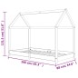 vidaXL Estructura de cama infantil madera maciza pino blanco 80x160 cm vidaXL Estructura de cama infantil madera maciza pino blanco 80x160 cm