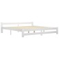 vidaXL Estructura de cama madera maciza de pino blanca 200x200 cm vidaXL Estructura de cama madera maciza de pino blanca 200x200 cm