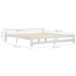vidaXL Estructura de cama madera maciza de pino blanca 200x200 cm vidaXL Estructura de cama madera maciza de pino blanca 200x200 cm