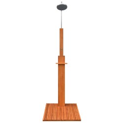 vidaXL Ducha de jardín de madera maciza eucalipto y acero