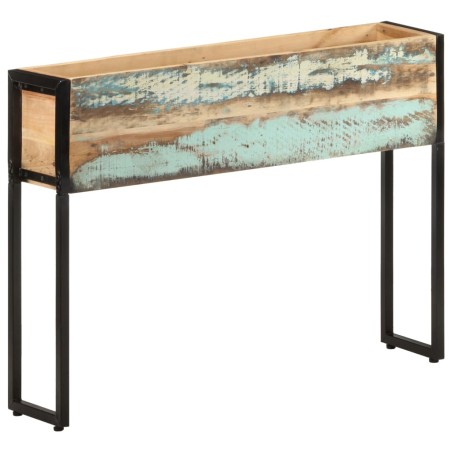 vidaXL Jardinera de madera maciza reciclada 90x20x68 cm