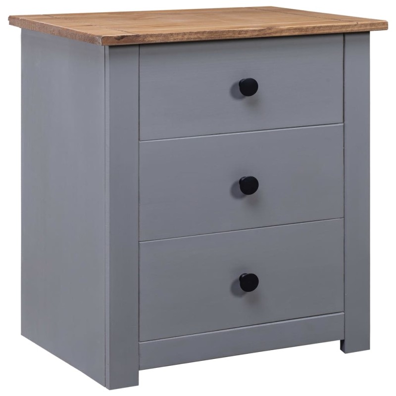 vidaXL Mesita de noche de madera maciza pino estilo Panamá 46x40x57 cm vidaXL Mesita de noche de madera maciza pino estilo Panamá 46x40x57 cm
