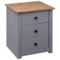 vidaXL Mesita de noche de madera maciza pino estilo Panamá 46x40x57 cm vidaXL Mesita de noche de madera maciza pino estilo Panamá 46x40x57 cm