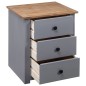 vidaXL Mesita de noche de madera maciza pino estilo Panamá 46x40x57 cm vidaXL Mesita de noche de madera maciza pino estilo Panamá 46x40x57 cm
