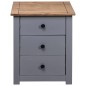vidaXL Mesita de noche de madera maciza pino estilo Panamá 46x40x57 cm vidaXL Mesita de noche de madera maciza pino estilo Panamá 46x40x57 cm