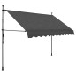 vidaXL Toldo manual retráctil con LED gris antracita 300 cm vidaXL Toldo manual retráctil con LED gris antracita 300 cm