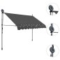 vidaXL Toldo manual retráctil con LED gris antracita 300 cm vidaXL Toldo manual retráctil con LED gris antracita 300 cm
