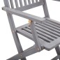 vidaXL Sillas plegables de jardín 4 unidades madera maciza de acacia 