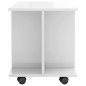 vidaXL Mueble de TV ruedas madera ingeniería blanco brillo 80x40x45 cm